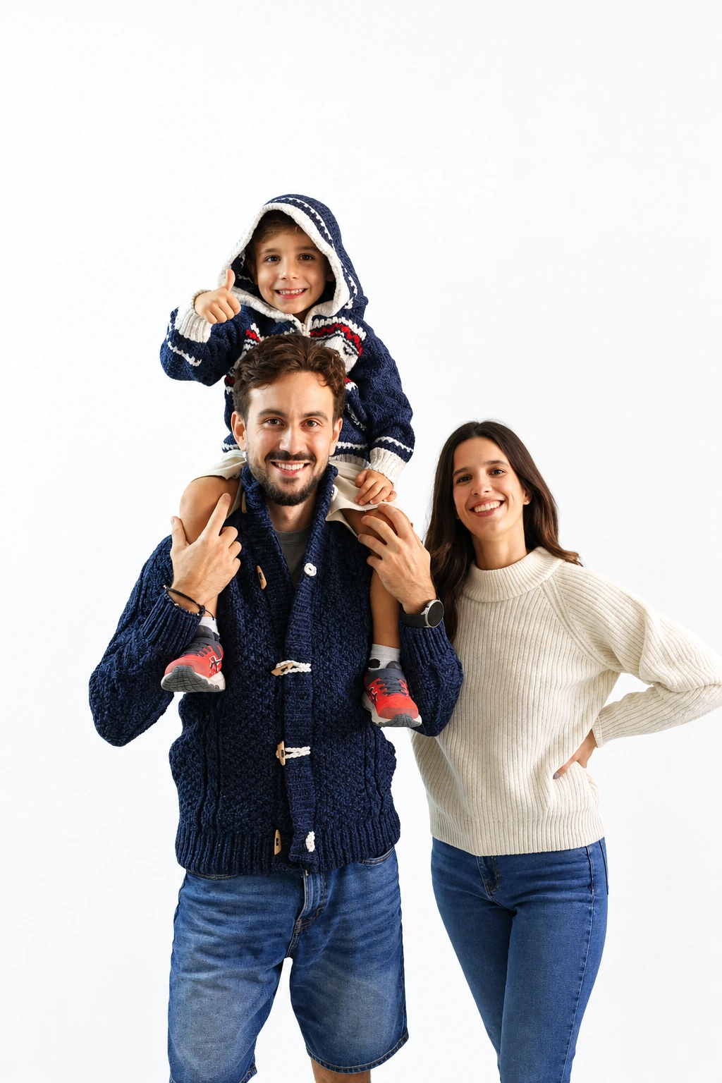 Família com peças da coleção Alexandre Machado